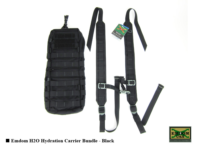 Emdom H2O Hydration Carrier Bundle - Black